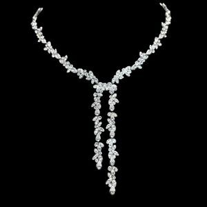 Swarovski Necklace Women’s Diapason Waterfall Crystal Stainless Steel 16"